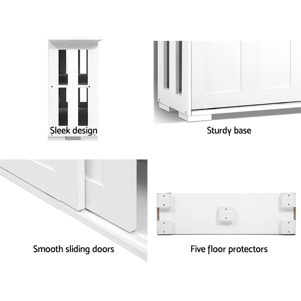 Artiss Buffet Sideboard Sliding Doors White