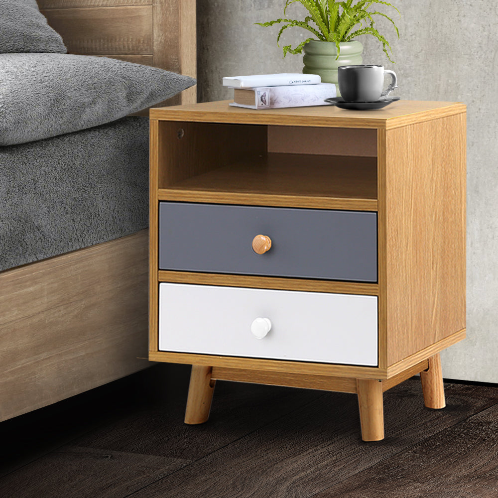 Artiss Wooden Bedside Table