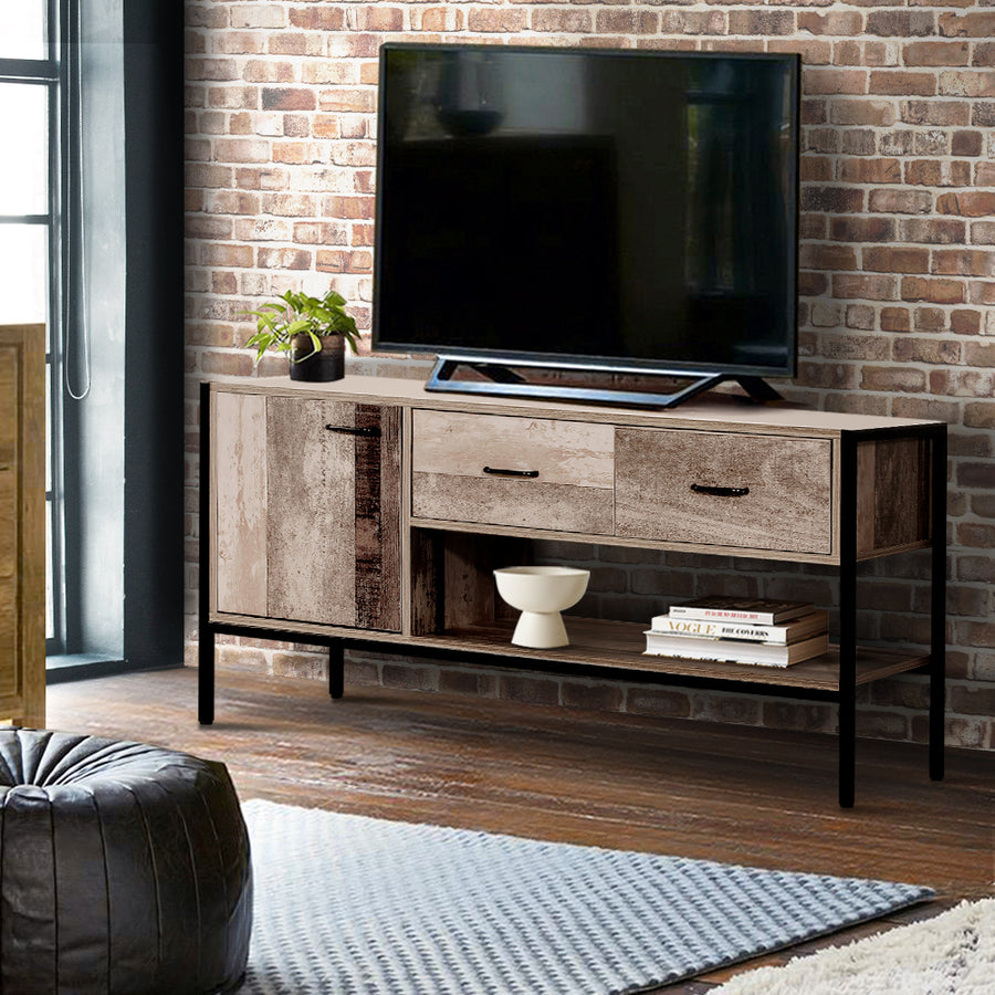 Artiss Industrial Rustic TV Entertainment Unit 124cm