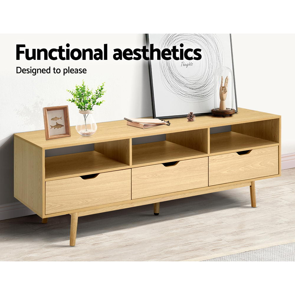 Artiss Entertainment Unit Natural Finish 160cm