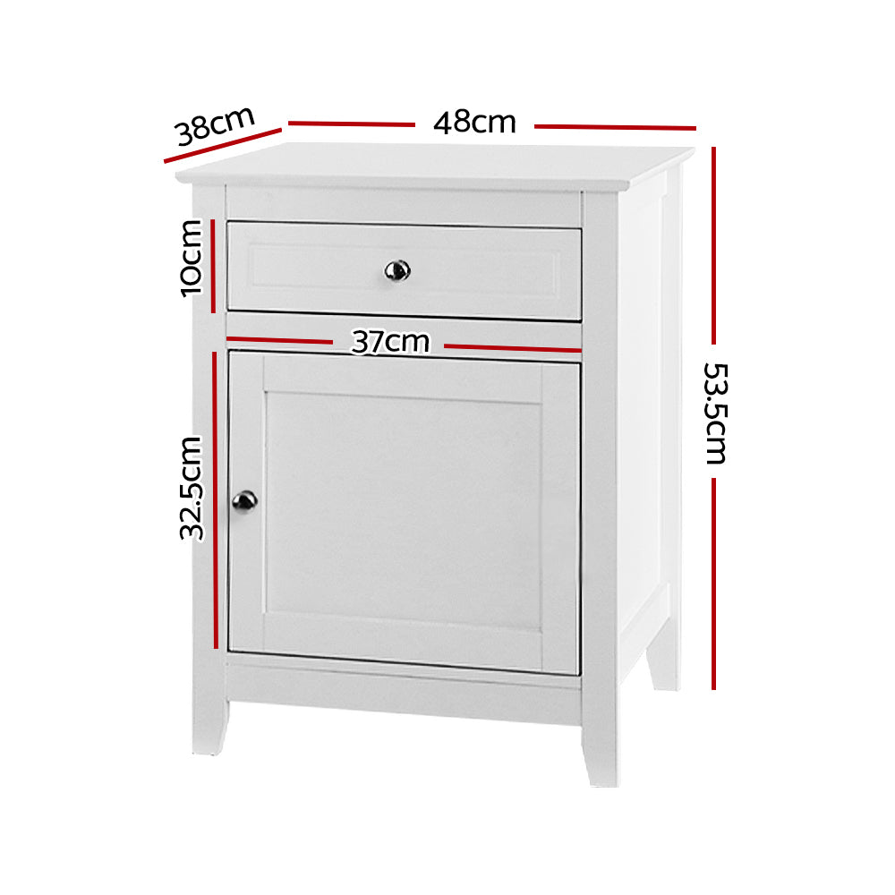 Artiss Gustav Bedside Table White