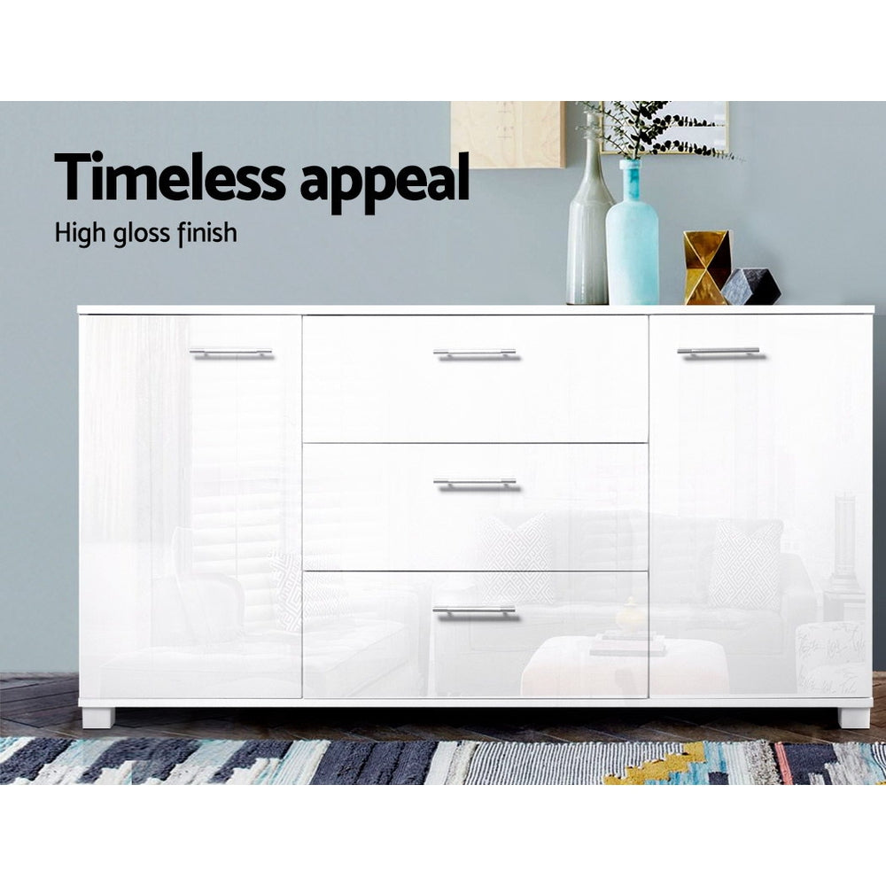 Artiss Buffet Sideboard High Gloss White