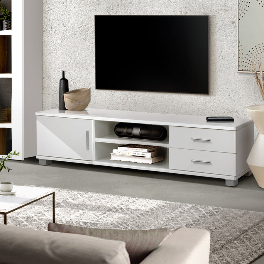 Artiss TV Entertainment Unit Gloss White 120cm