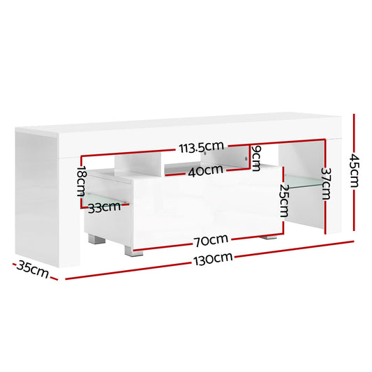 Artiss  LED TV Stand White 130cm