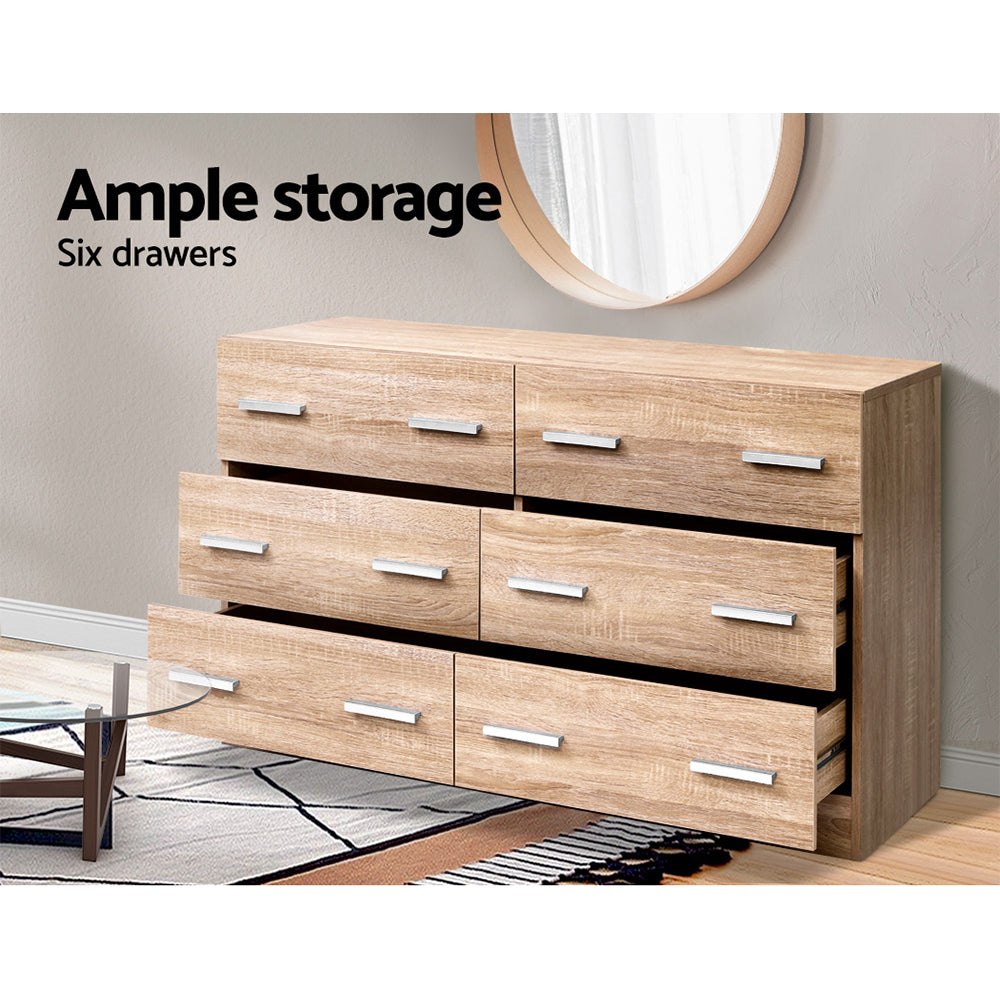 Artiss 6 Drawer Lowboy