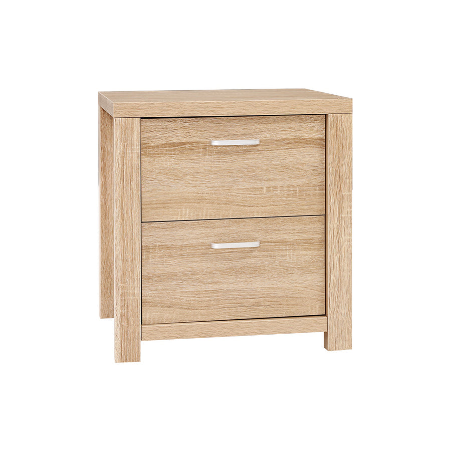 Artiss Bedside Table Beige Finish