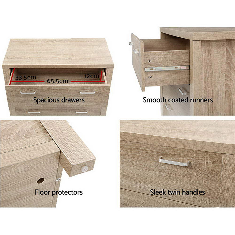 Artiss 5 Drawer Tallboy