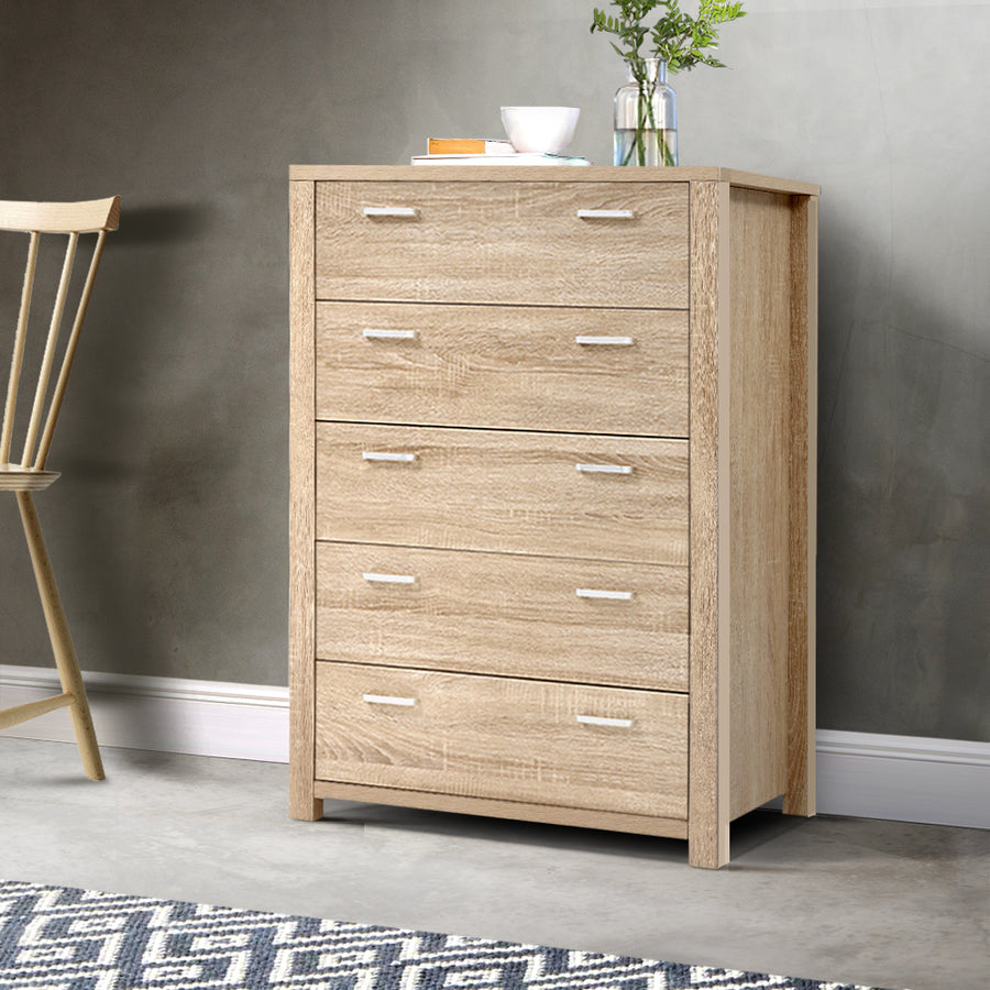 Artiss 5 Drawer Tallboy