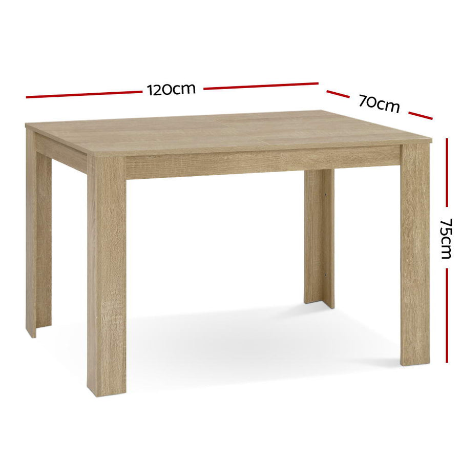 Artiss Dining Table Oak Finish 120cm x 70cm