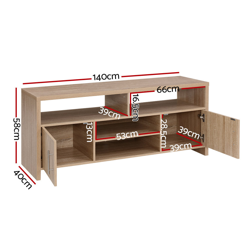 Artiss TV Cabinet Oak Finish 140cm