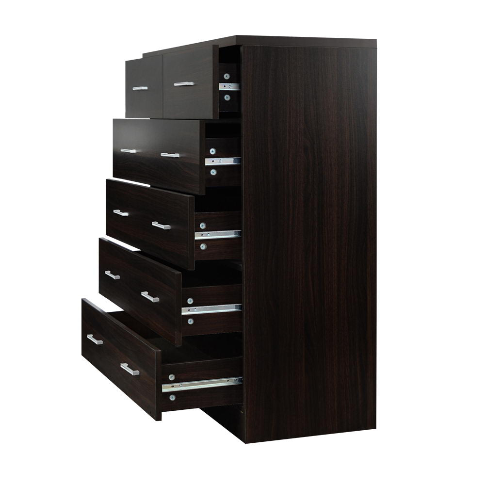 Artiss Tallboy 6 Drawers - Walnut