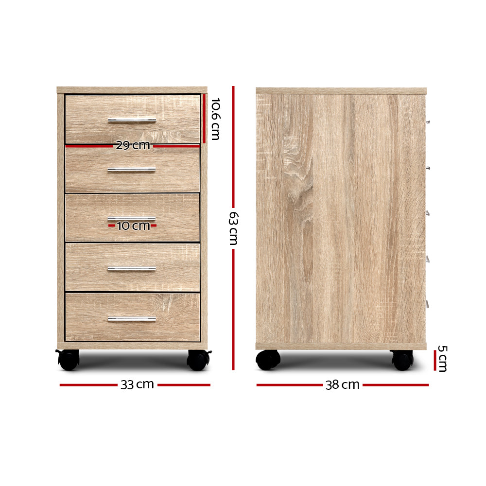 5 Drawer Filing Cabinet Storage Drawers