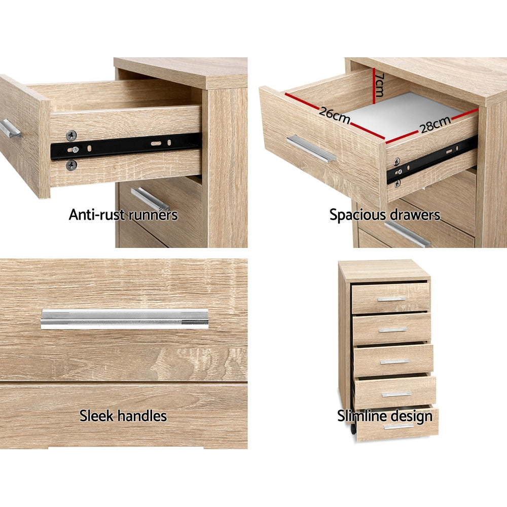 5 Drawer Filing Cabinet Storage Drawers