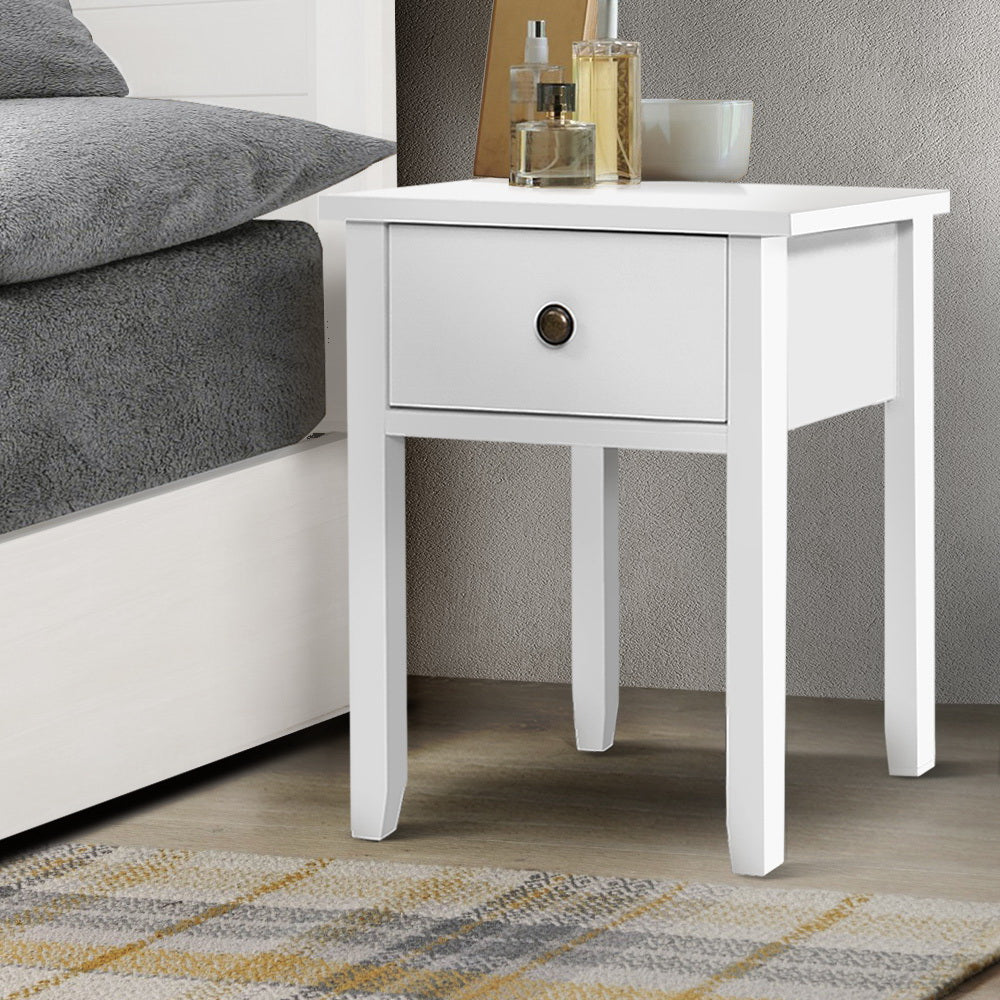 Bedside Table Classic White