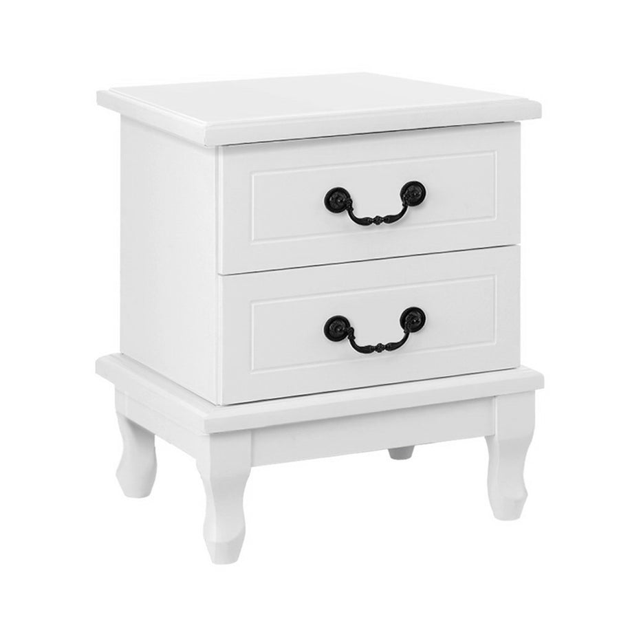 Artiss KUBI Bedside Table French Provincial White