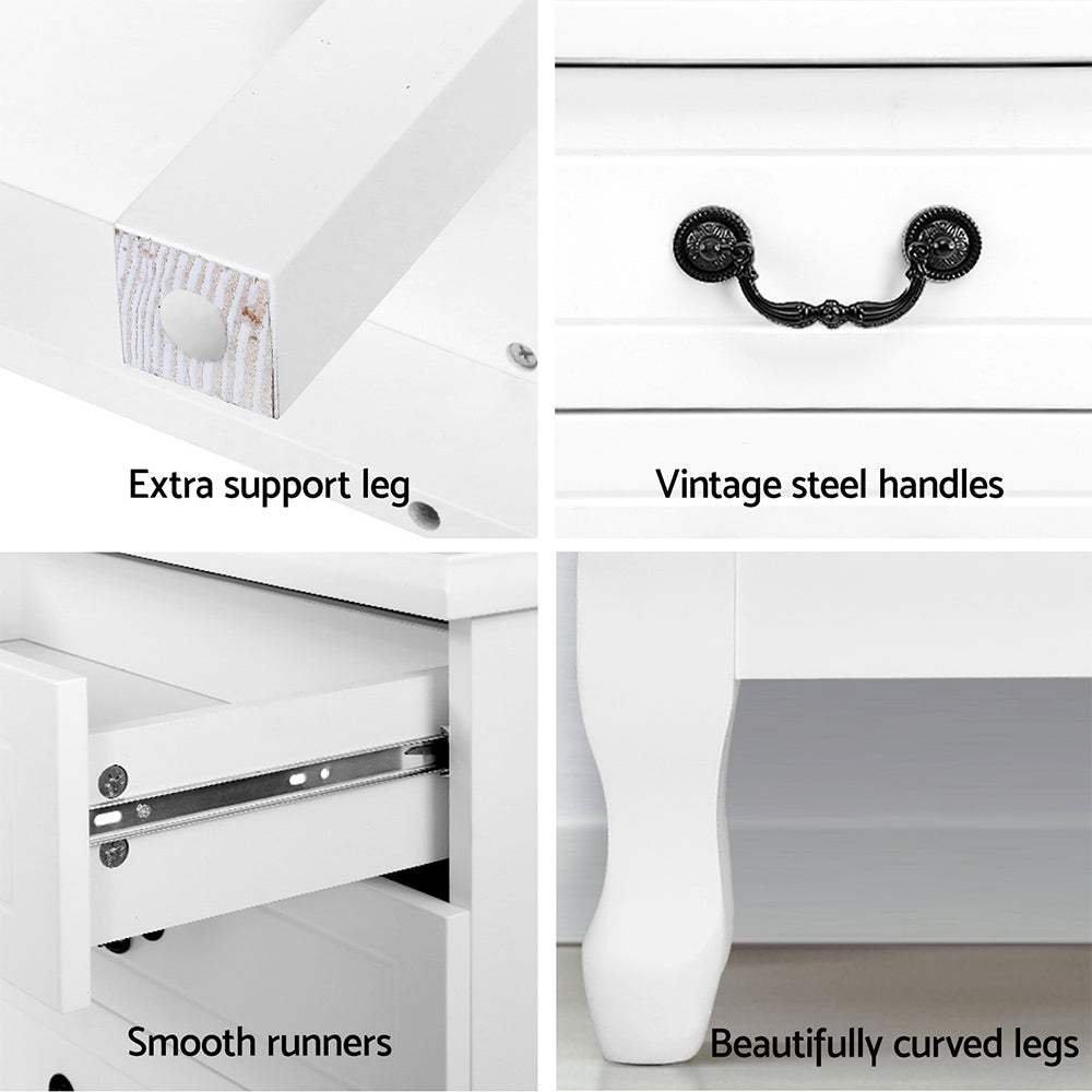 Artiss 6 Drawer Lowboy White