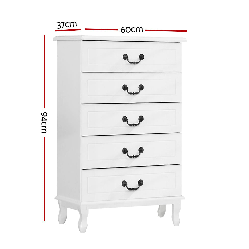 Artiss 5 Drawer Tallboy