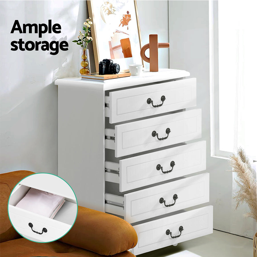 Artiss 5 Drawer Tallboy