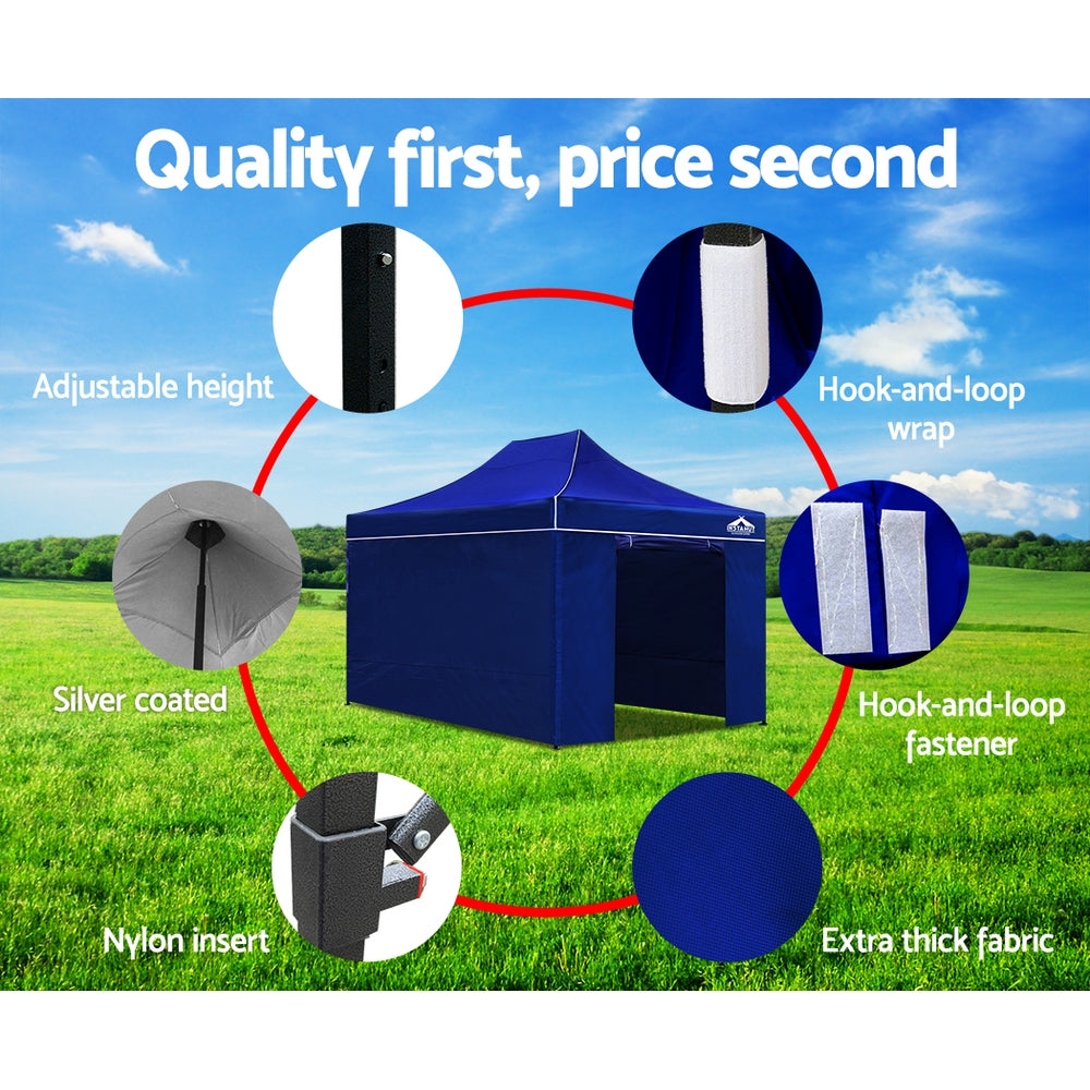 Instahut 3m x 4.5m Marquee Gazebo Blue