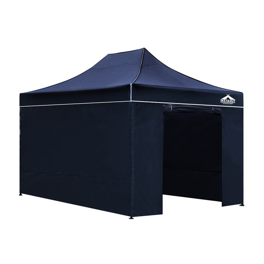 Instahut Gazebo Pop Up Marquee 3x4.5m Folding Wedding Tent Gazebos Shade Navy