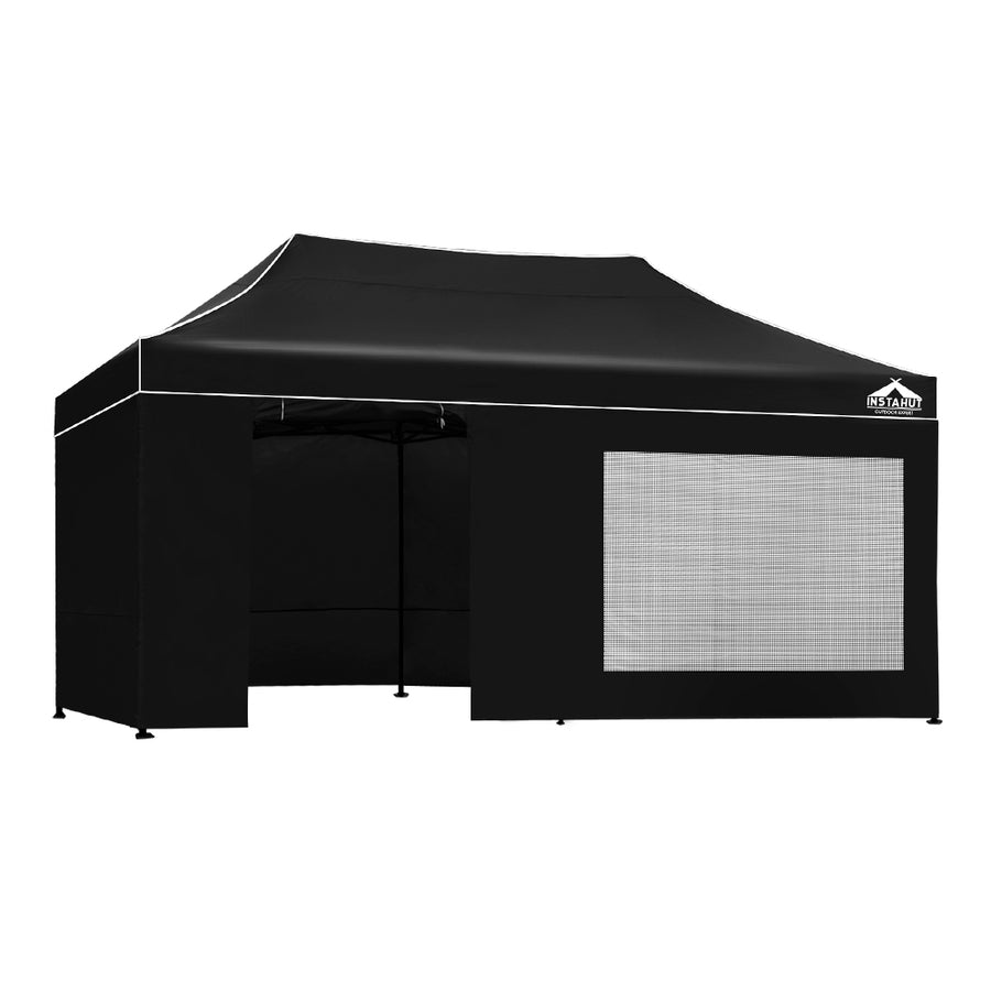 Instahut 3m x 6m Marquee Gazebo Black