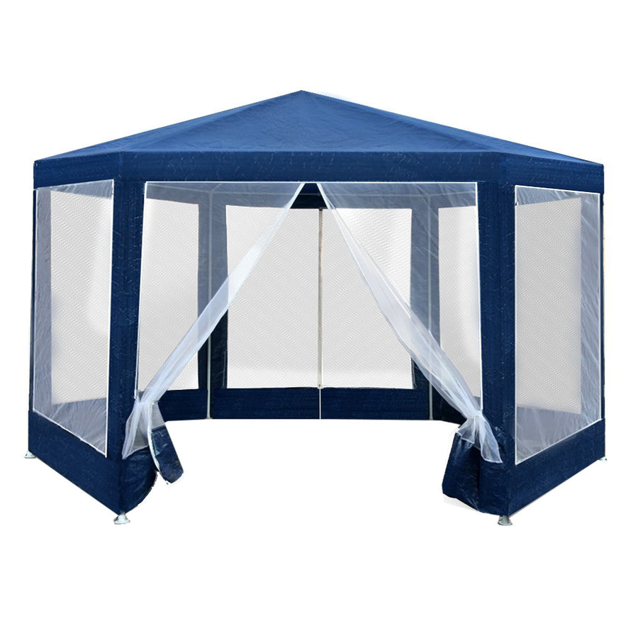 Instahut Hexagonal Marquee Gazebo Blue