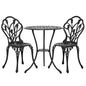Gardeon 3PC Table & Chairs Black