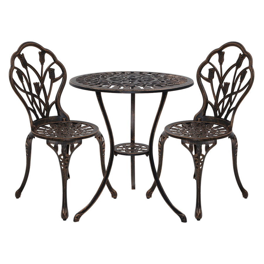 Gardeon 3PC Outdoor Setting Bronze Finish