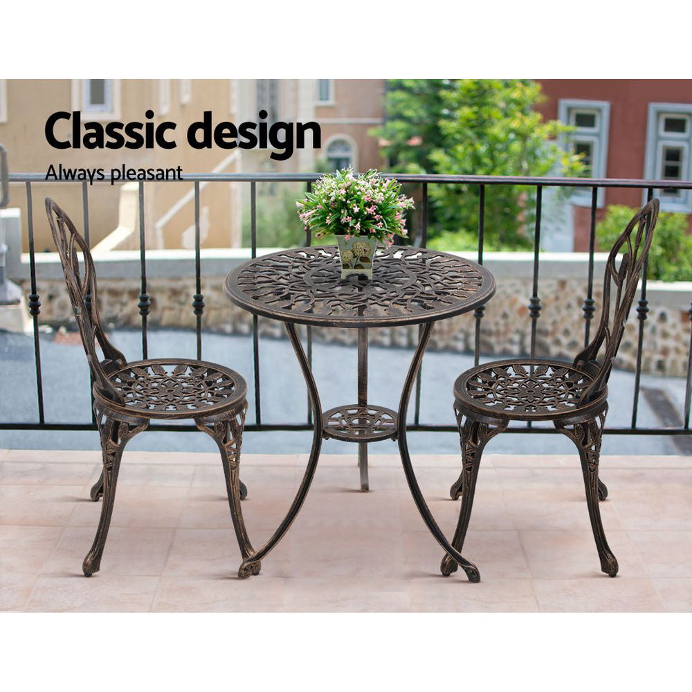 Gardeon 3PC Outdoor Setting Bronze Finish