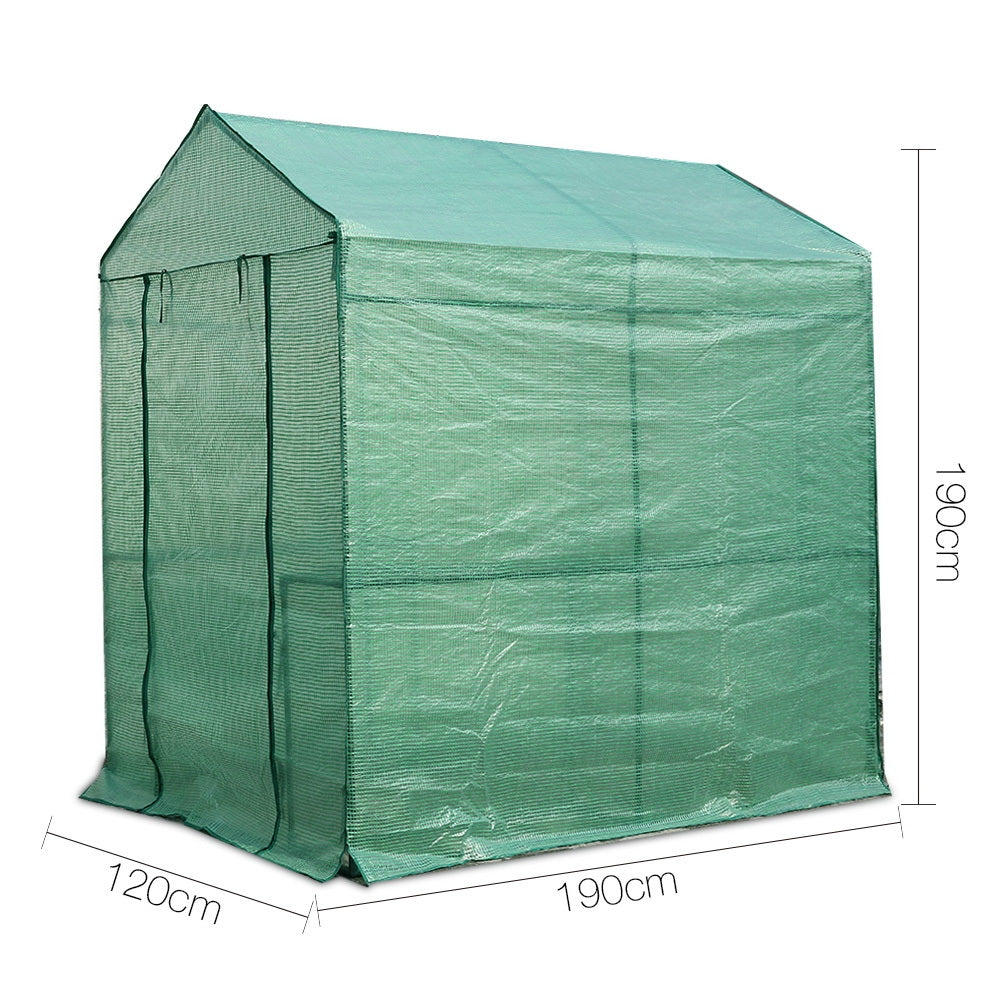 Greenfingers Greenhouse Spire Roof 1.9mx1.9mx1.2m