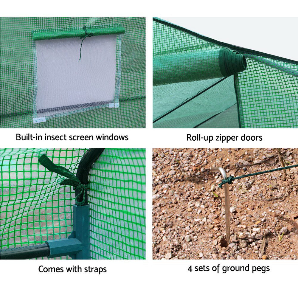 Greenfingers Greenhouse Spire Roof 3.5mx2mx2m