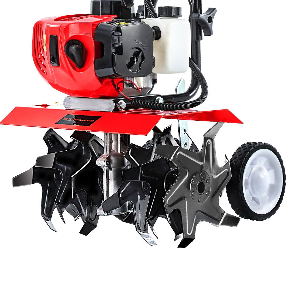 Giantz 72CC Petrol Rotary Hoe Cultivator 36 Tines 6 Blades