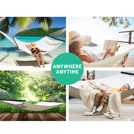 Gardeon Double Hammock Bed Cream