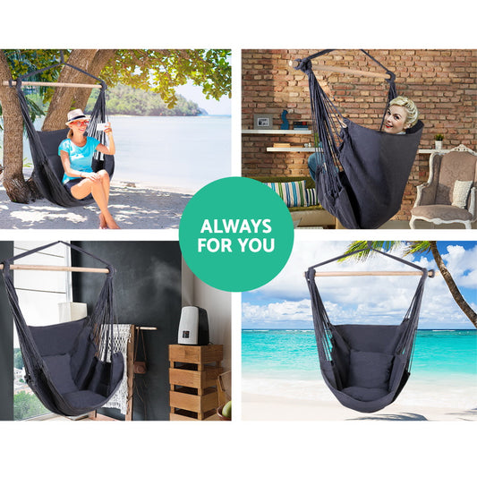 Gardeon Hammock Swing Chair Grey