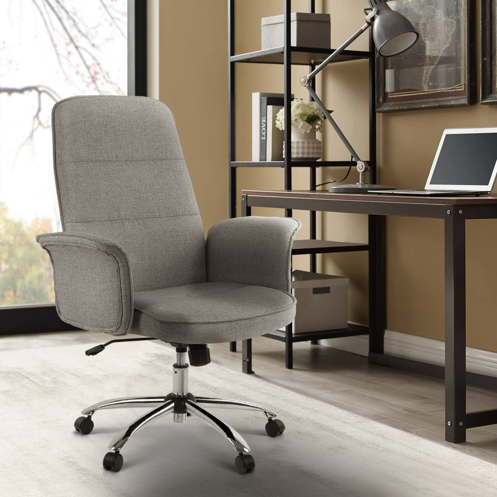 Artiss Fabric Office Chair Grey