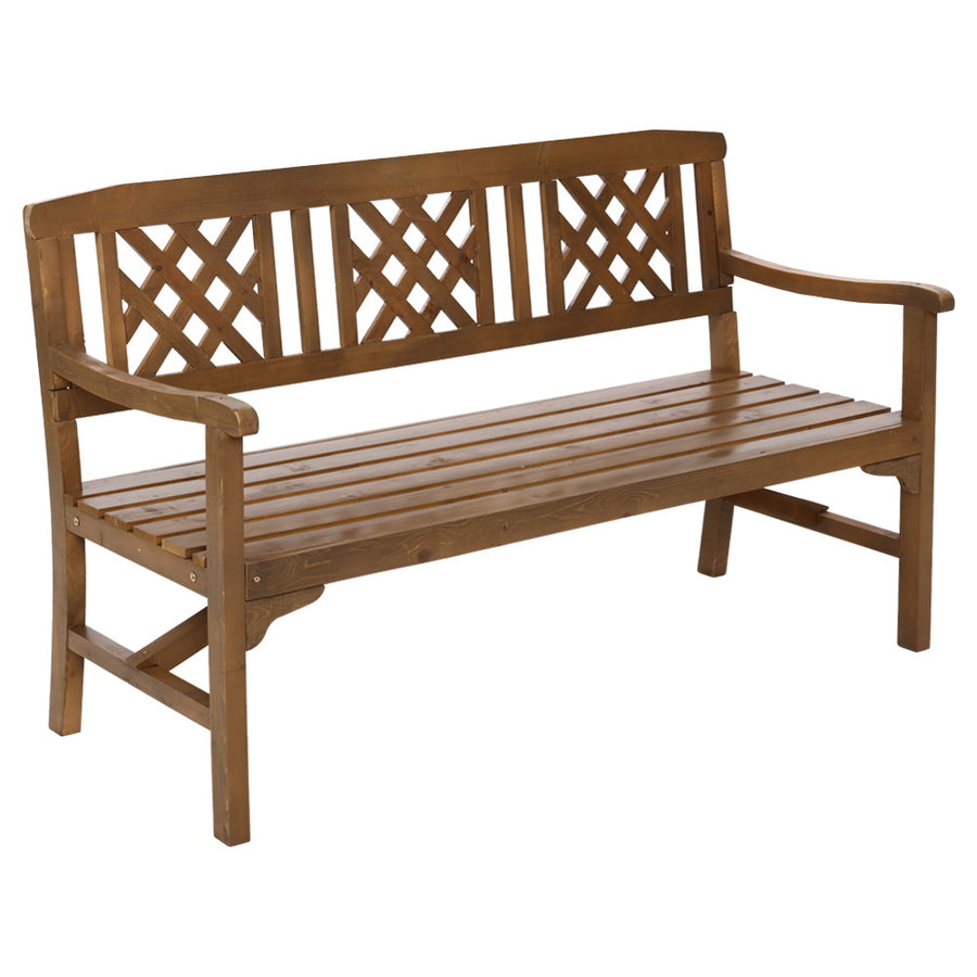 Gardeon Wooden Bench Natural Finish