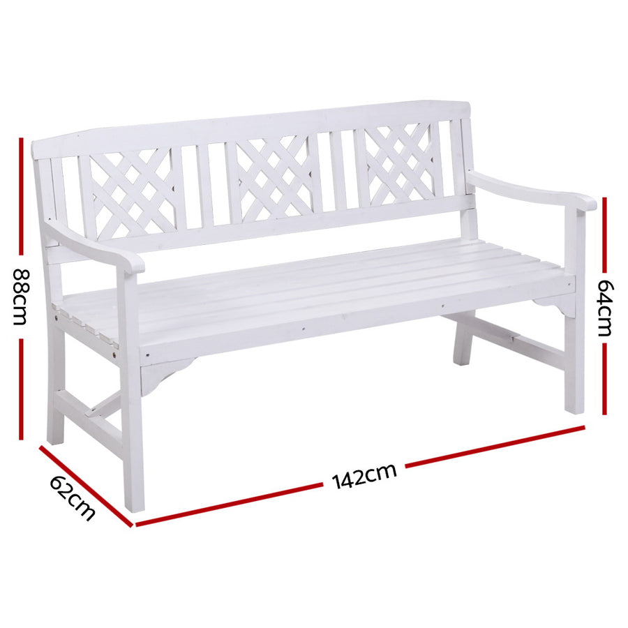 Gardeon Wooden Garden Bench White