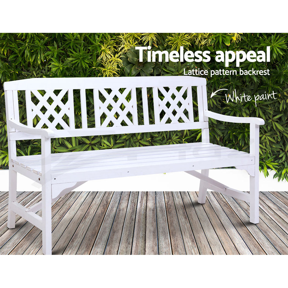 Gardeon Wooden Garden Bench White