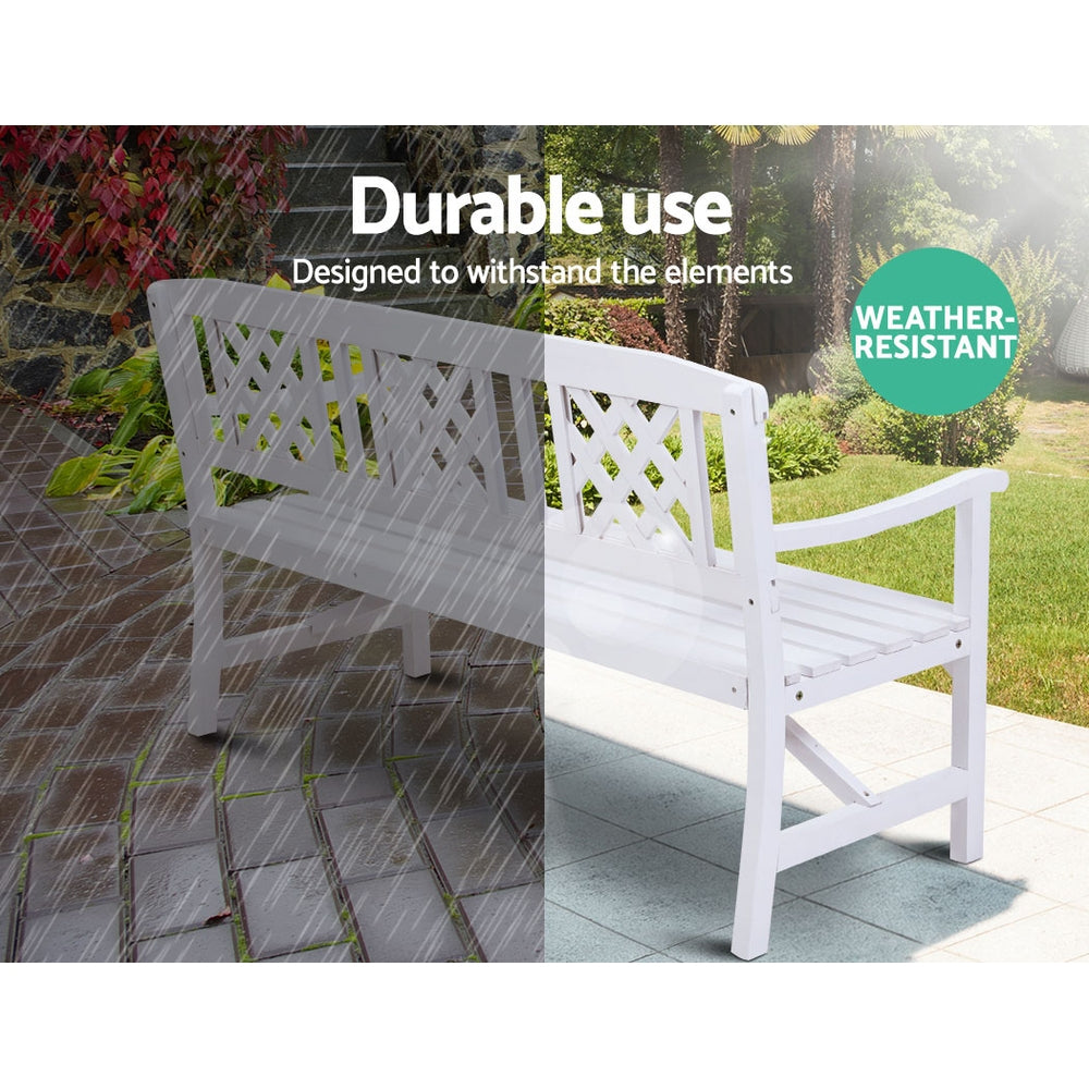 Gardeon Wooden Garden Bench White