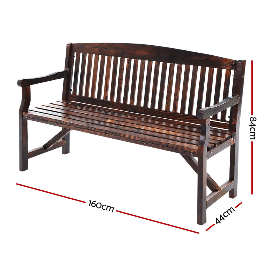 Gardeon Rustic Wooden Garden Bench