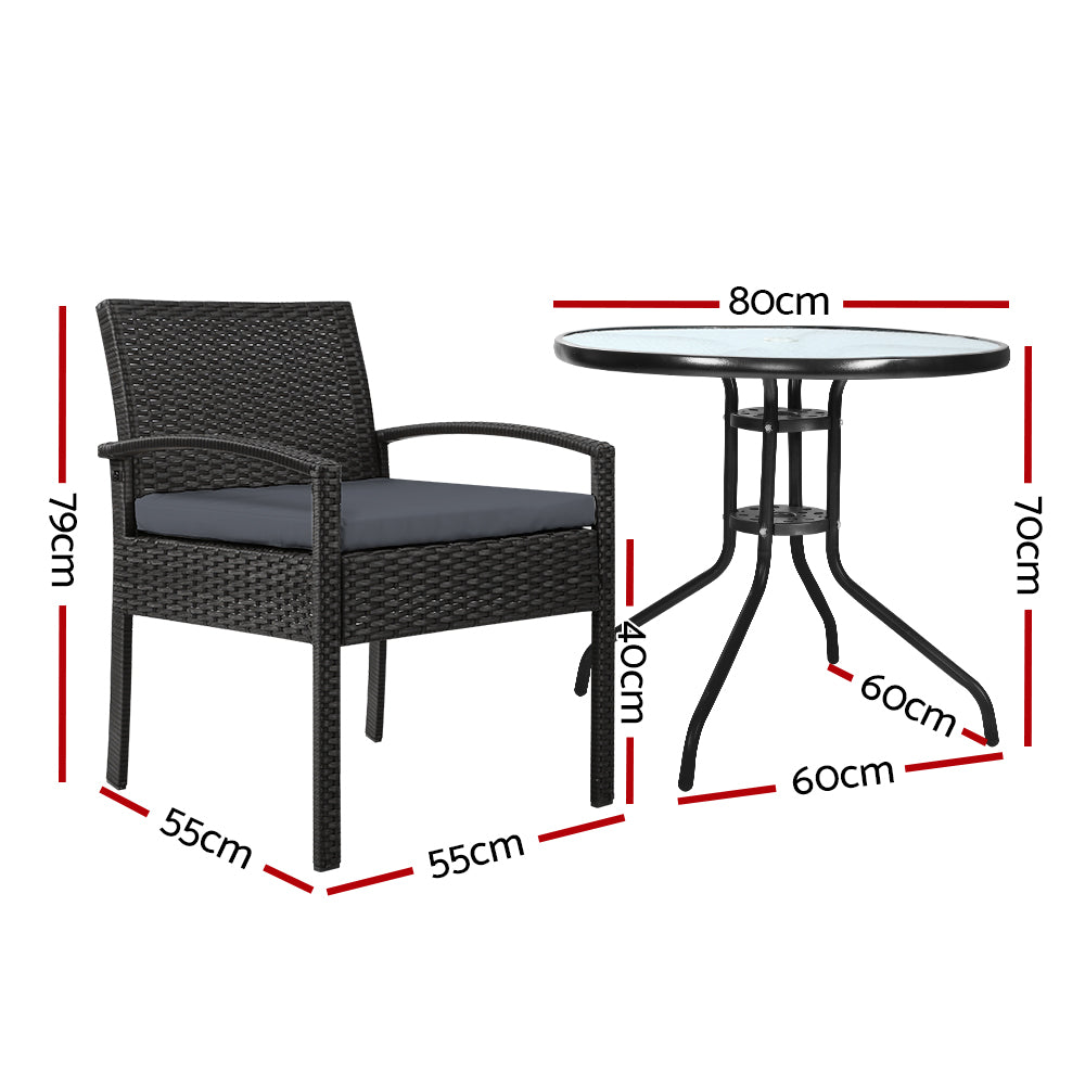 Gardeon 3 Piece Bistro Setting