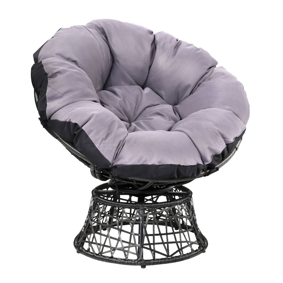 Gardeon Papasan Chair Wicker Black