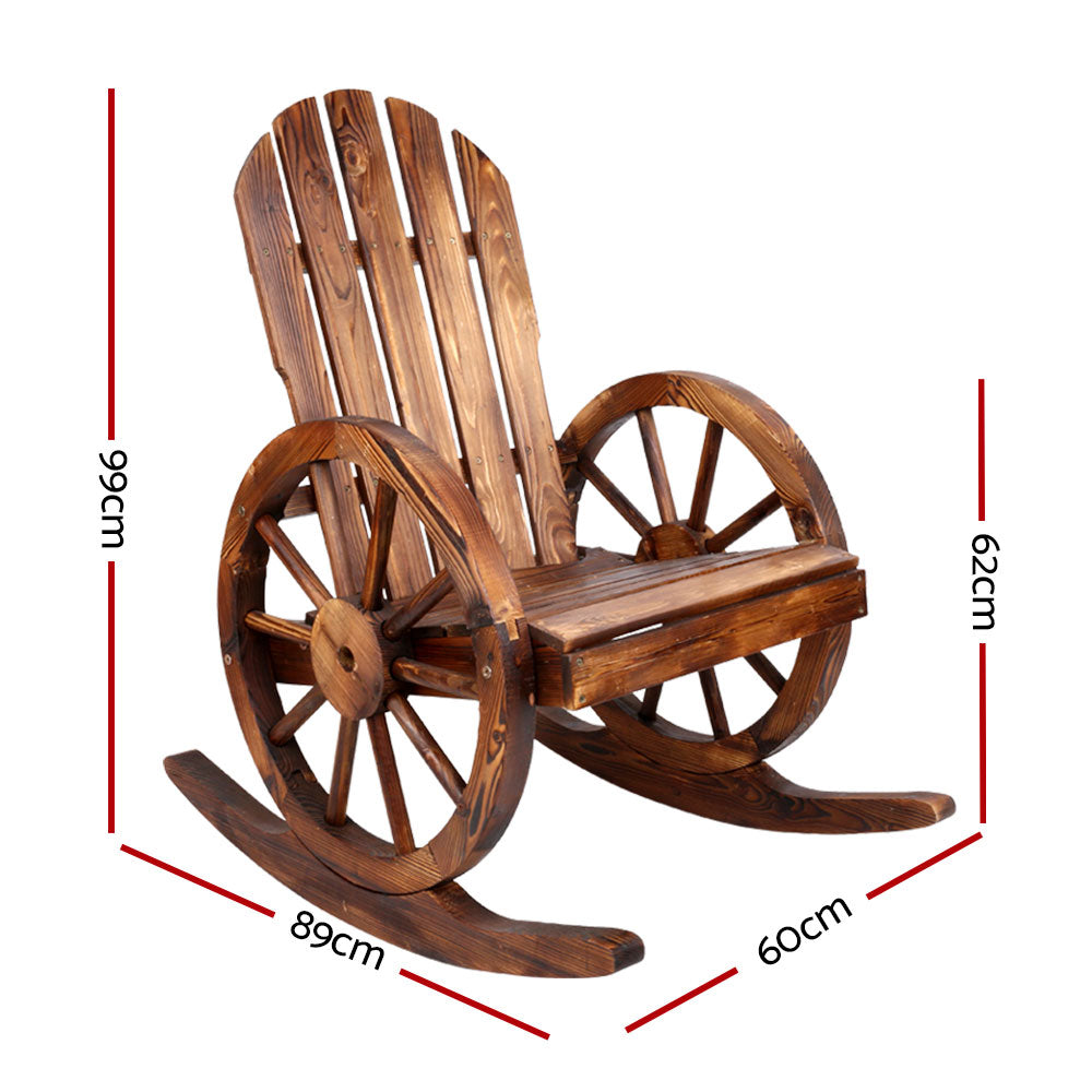 Gardeon Wagon Wheels Rocking Chair