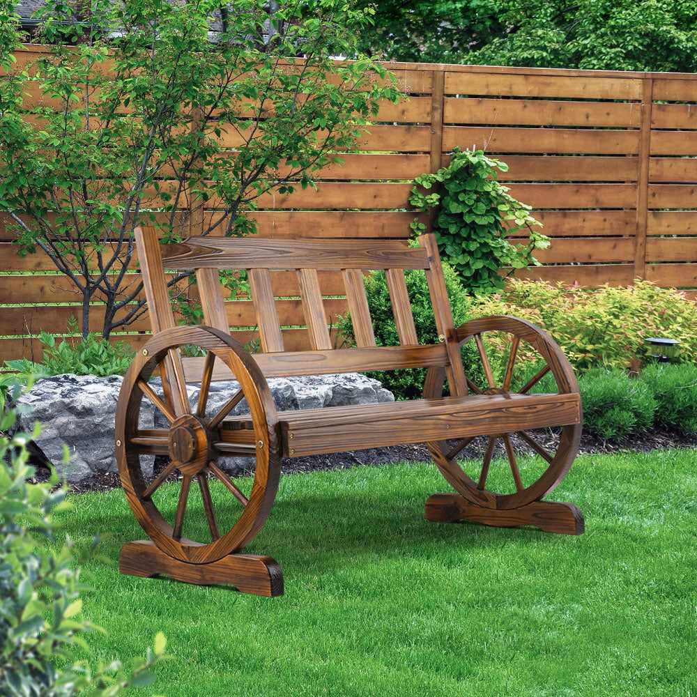 Gardeon Wagon Wheels Bench