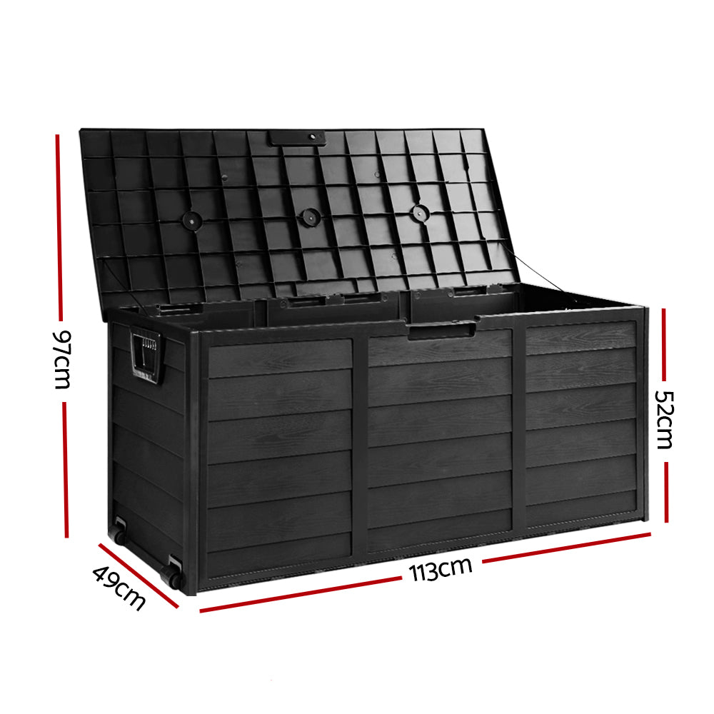 Gardeon Storage Box 290L Black