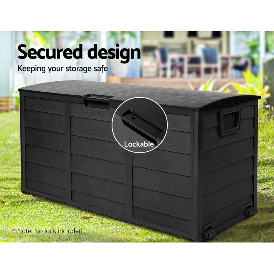 Gardeon Storage Box 290L Black