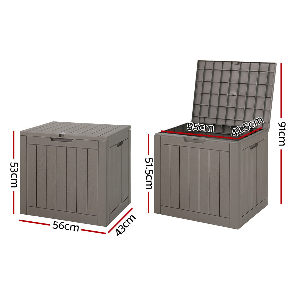 Gardeon Storage Box 118L Grey