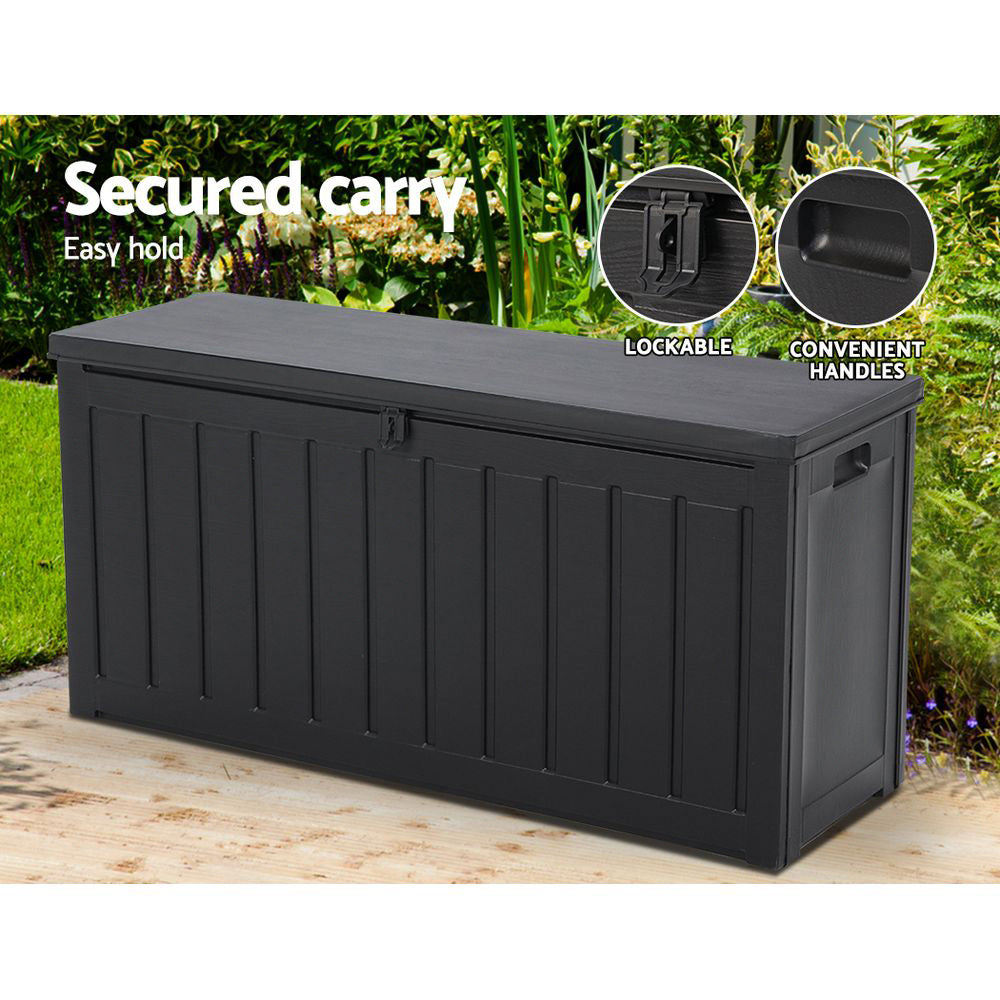 Gardeon Storage Box 240L Dark Grey