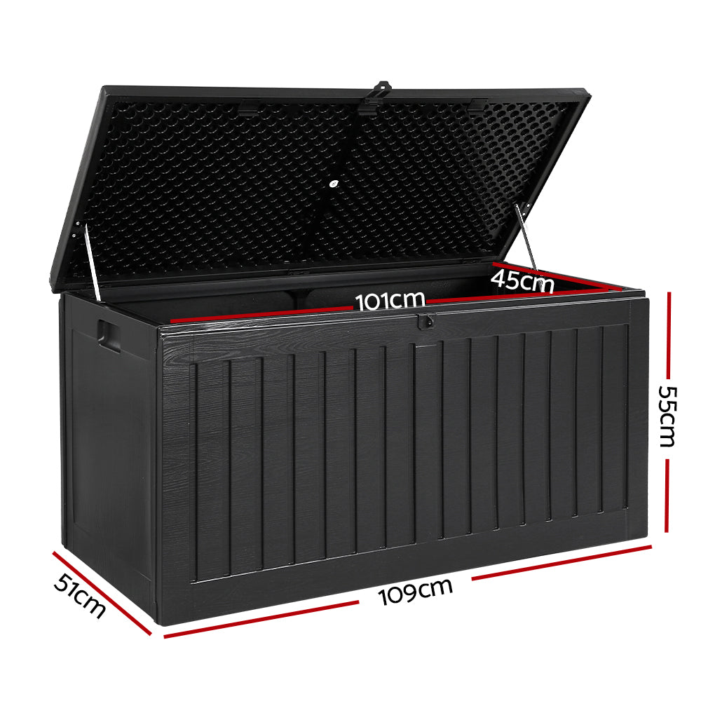 Gardeon Storage Box 270L Black