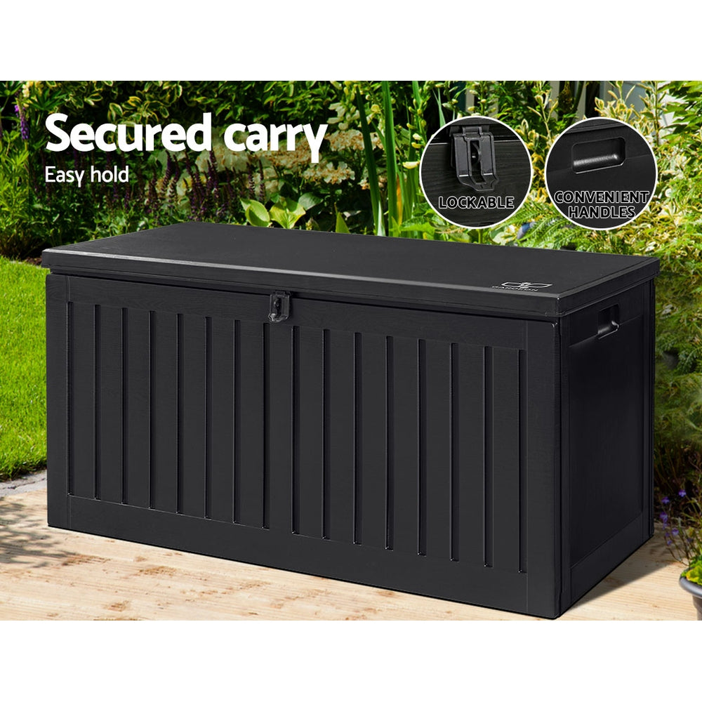 Gardeon Storage Box 270L Black